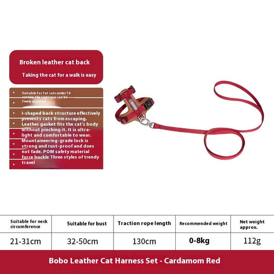 Cat Chest Back Haulage Rope Package I-shaped Vest Chest Back Pet Supplies