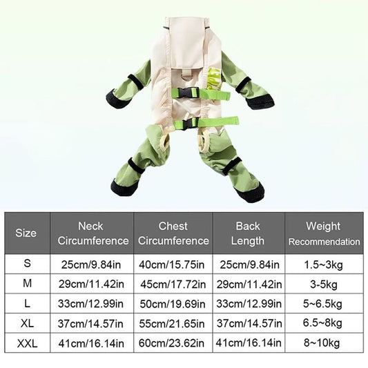 Waterproof Reflective Stripe Pet Pants Adjustable Stain Resistant Dog Four-Legged Pants Quick Dry Durable