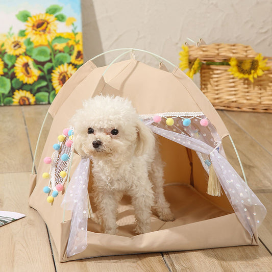 Foldable Small Anti-mosquito And Breathable Polyester Kennel Tent