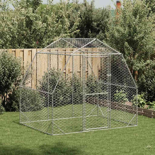 Chicken Coop 2.5x2x2.25 m Galvanized Chicken Coop with