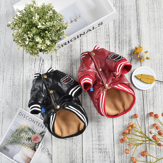 Flying Leather Jacket Padded Warm Clothing