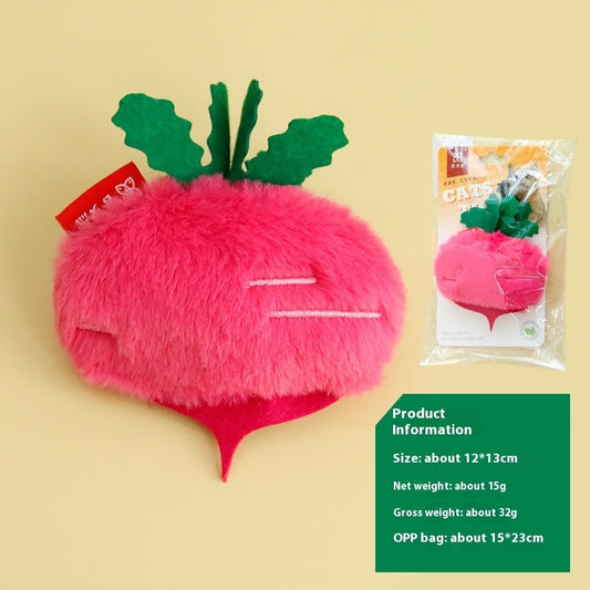 Radish Cucumber Cat Ringing Paper Toy Simulation Vegetable Bite-resistant