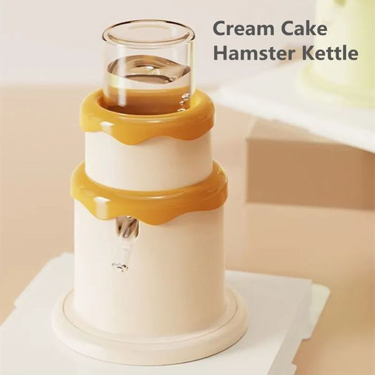 Cream Cake Hamster Kettle Small Pet Drinker Vacuum Kettle Hamsters Feeder Rat Accesorios Chipmunk Mouse Kettle