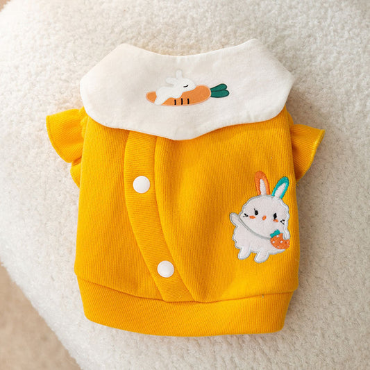 Dog Carrot Rabbit Lapel Sweater Thin Clothes