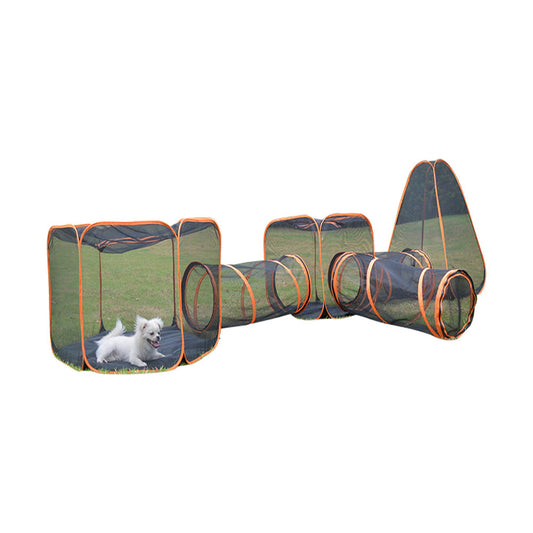 Pet Folding Toy Outdoor Game Channel Fence