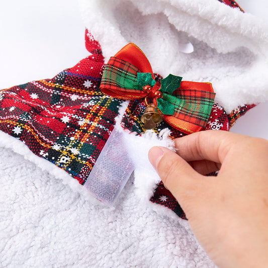 Cat Christmas Cape Hat Plush Shawl