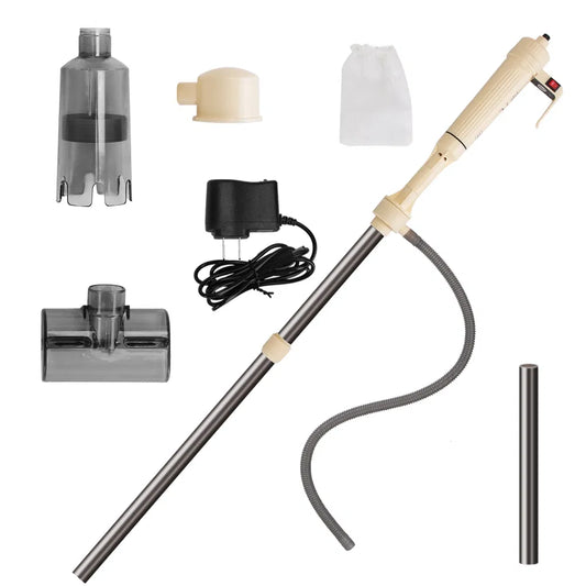 Multifunctional Electric Aquarium Gravel Cleaner Kit Length Adjustable Automatic Fish Tank Vacuum Cleaner