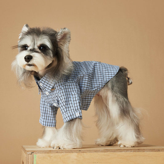 Dog Clothes Summer Small Plaid Shirt
