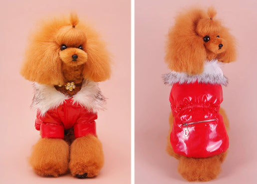 Four-legged Fleece-lined Thick Warm Cotton Jacket