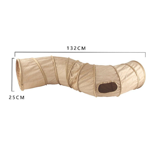 Cat Tunnel Collapsible S-Shape Peekaboo Cat Cave Play Tube Interactive Toy Pet Supplies For Indoor Cats Rabbit Puppy Guinea Pig