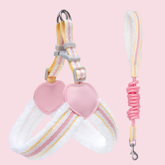 Dog Leash Summer Breathable Corgi Shiba Inu Bichon Chest Vest Walking Dog Leash Small And Medium-sized Dog Pet Supplies