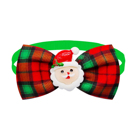 Pet Plaid Pattern With Accessories Bow Tie Cat Dog