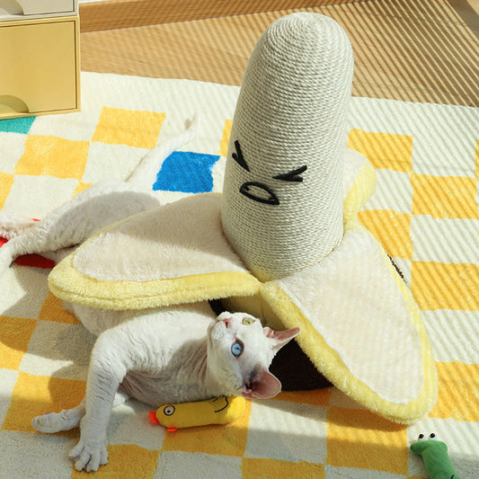Banana Sisal Scratching Pole Vertical