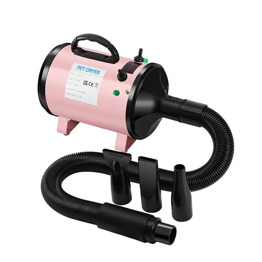 KFX-021459 High Velocity Low Noise Pet Dryer for Cats and Dogs - 3200W Metal Surface Blower