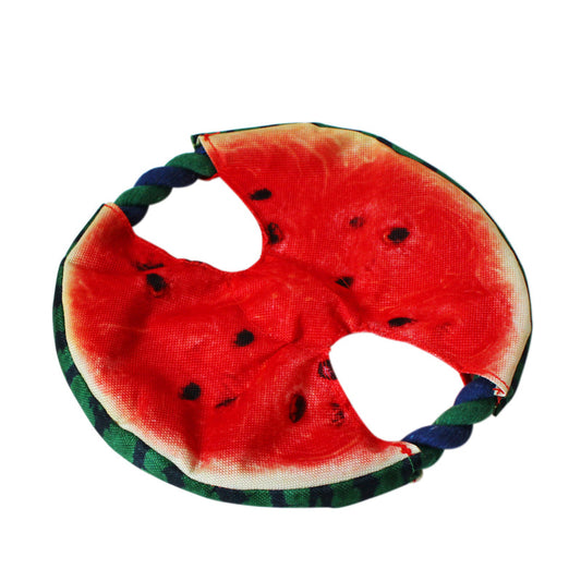 KFX-0717757 Cotton Rope Watermelon Pet Chew Toy for Puppies - Soft and Durable Sounding Design