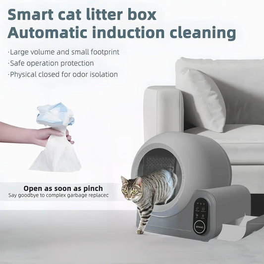 KFX-081427 Automatic Self-Cleaning Cat Litter Box with Odor Control and APP Connectivity for Cats Up to 10KG