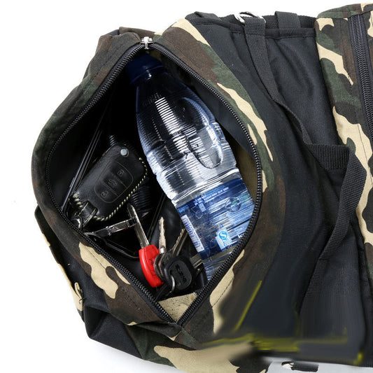 KFX-1984829 Camouflage Green Soft Canvas Dog Backpack for Outdoor Adventures