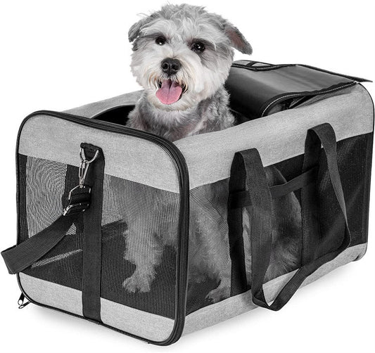 KFX-2601661 Portable Pet Backpack Carrier - Foldable Oxford Cloth for Dogs and Cats, Travel-Friendly and Breathable, Available in Multiple Colors