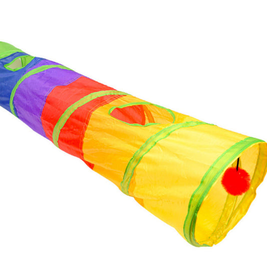 KFX-3467965 Extra Long Cat Tunnel - Foldable, Easy to Clean, 25 x 120 cm, Lightweight Design