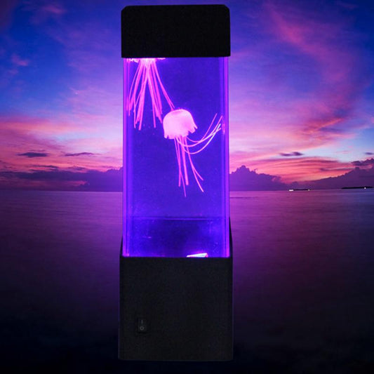 KFX-3575997 Colorful LED Jellyfish Night Light with Volcanic Eruption Effect and Water Tank