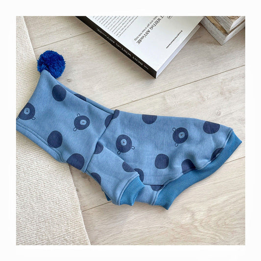 KFX-3610557 Hooded Cotton Sweater for Pets - Dot Print, Multiple Sizes Available