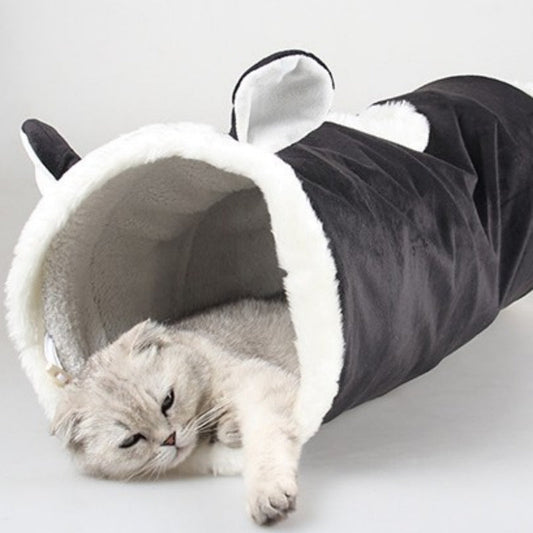 KFX-3664573 Cartoon Animal Plush Sounding Toys - Black Cat, Dinosaur, Giraffe, Cat Tunnel, 24cm Diameter, Flannel Paper