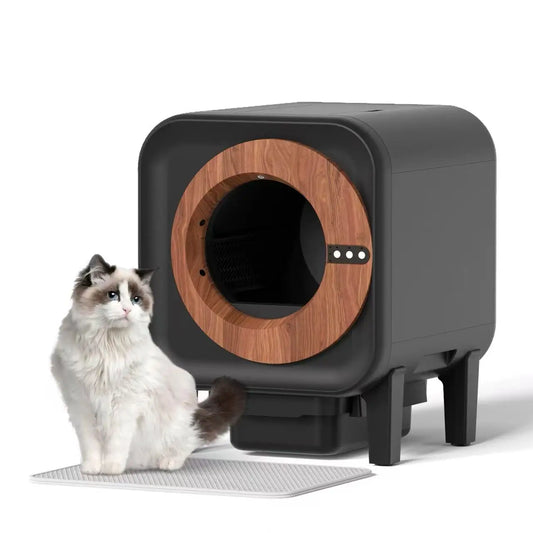 KFX-384403 Smart Automatic Self-Cleaning Cat Litter Box with Mobile Control and Spacious 70L Capacity