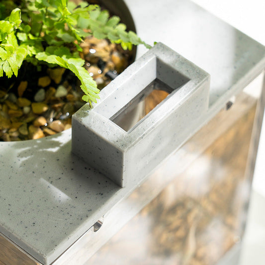 KFX-4067517 Creative Small Fish Tank with Built-in Light and Mute Water Pump