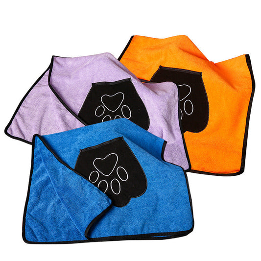 KFX-4216253 Absorbent Quick-Drying Bath Towel for Cats and Dogs – Multi-Color Cotton Fiber Towel
