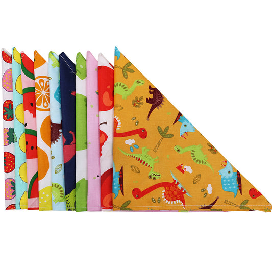 KFX-4315453 Cotton Triangle Scarf for Dogs and Cats, Fruit Pattern, Small/Medium Sizes