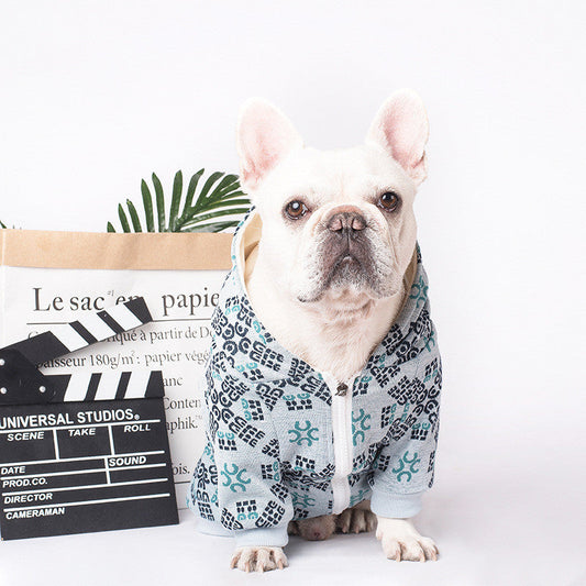 KFX-4396989 Casual Cotton Teddy Dog Pattern Pet Clothes in Red and Green, Sizes S to XXL