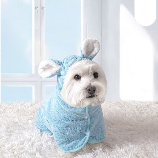 KFX-4478397 Universal Breathable Bathrobe for Pets - Comfortable and Absorbent Drying Towel for Cats and Dogs