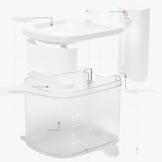 KFX-4659901 Induction Wireless Pet Water Dispenser for Cats - Removable Design with USB Charging, BPA-Free Materials