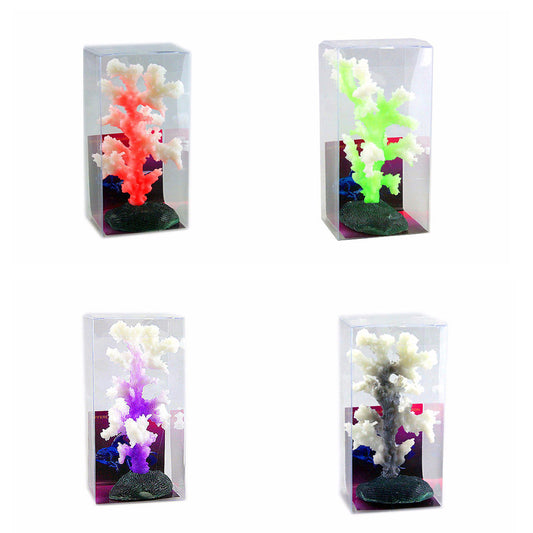 KFX-4886717 Artificial Coral Tree - SH205S (14x11x9cm) & SH202B (7x7x9cm) - Decorative Plastic Flower Accent