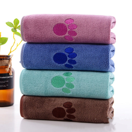 KFX-4904381 Quick-Drying Microfiber Towel for Pets - Available in Pink, Dark Brown, Blue, Green, Light Gray