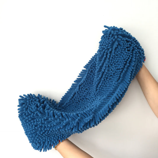 KFX-4937149 Extra Large Chenille Pet Bathing Towel - Quick-Drying & Highly Absorbent 60cm x 85cm