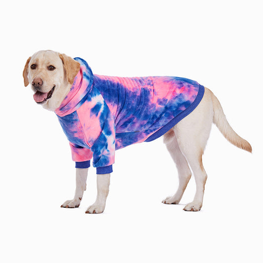 KFX-5117885 Tie-Dye Hoodie for Small to Extra Large Dogs - Pink and Green Available
