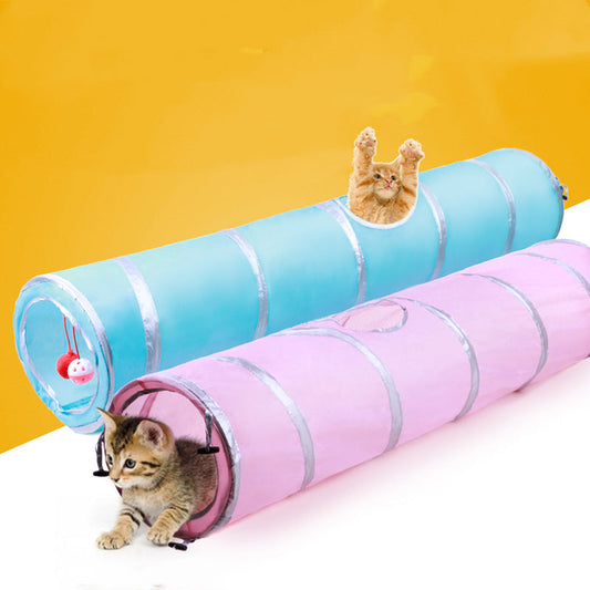 KFX-5171901 Foldable Cat Tunnel for Play, Rest, and Exploration - Durable Polyester Design