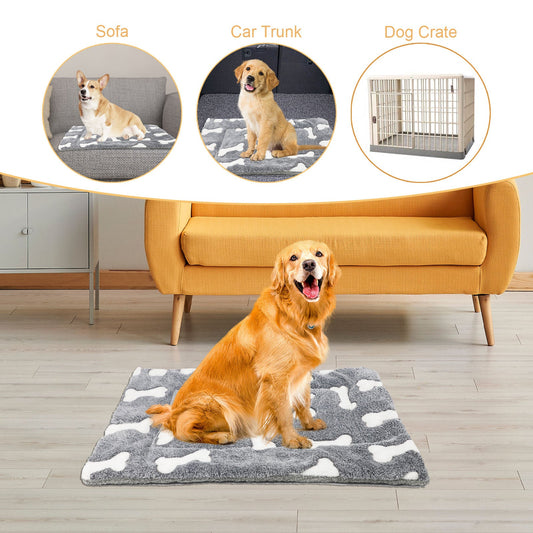 KFX-5235645 Self-Warming Reversible Pet Sleeping Mat for Dogs and Cats – Soft Coral Velvet Dog Bed, Machine Washable, Non-Slip Crate Pad