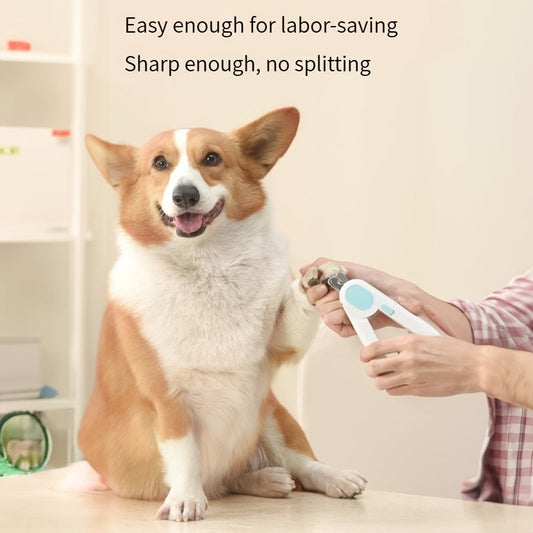 KFX-5465021 Pet Nail Clippers with LED Light and Integrated Grinder for Safe and Effortless Trimming