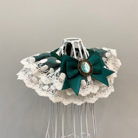 KFX-5495101 Pet Scarf Bib Triangle Towel in Green and Dark Blue for Small to Extra Large Pets