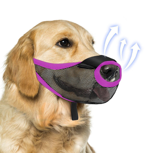 KFX-5863997 Breathable Mesh Dog Muzzle to Prevent Eating, Barking, and Biting