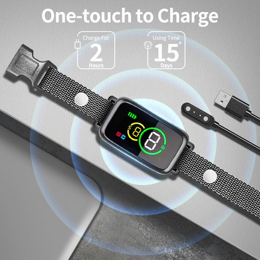 KFX-5943741 Color Screen Smart Bark-Stop Adjustable Collar with 7 Levels of Strength and Dual Modes