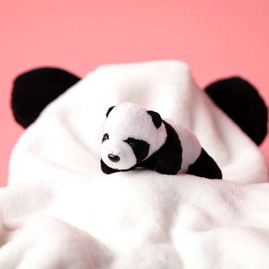 KFX-5969853 Cozy Cartoon Flannel Pet Sweater Coat for Corgis and Shiba Inus in White Panda Design