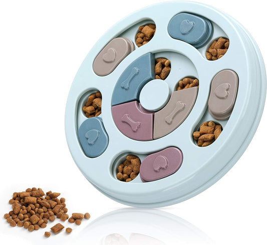 KFX-5987517 Interactive Dog Puzzle Feeder Toy for Mental Stimulation and Slow Eating - Size 28.5 x 25 x 4 cm