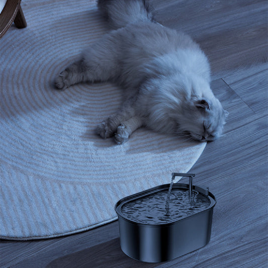 KFX-6068925 Stainless Steel Pet Water Feeder with Antibacterial Purification, 3.2L Capacity for Cats and Small to Medium Dogs