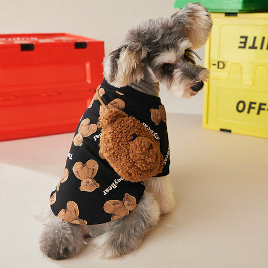 KFX-6133693 Cozy Autumn Bear Pattern Cotton Sweater for Dogs