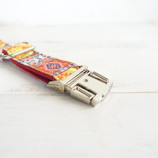 KFX-6140349 Adjustable Bohemian Dog Collar with Bell - Durable and Comfortable for Small Breeds