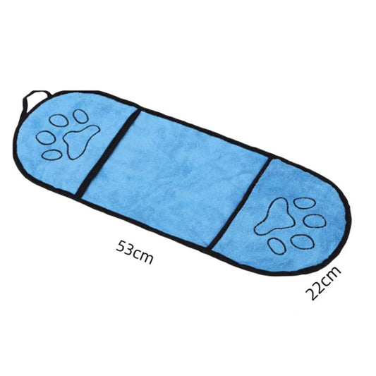 KFX-6215101 Chenilla Pet Bath Towel for Dogs and Cats - Quick-Dry Water Absorbent Towel, 53x22cm