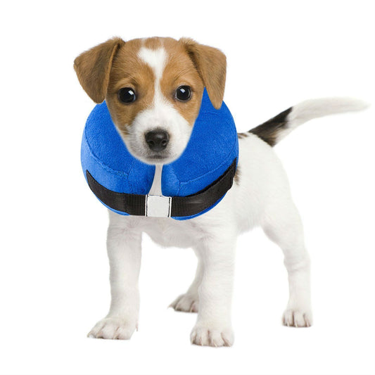 KFX-6304189 Inflatable Protective Collar for Dogs and Cats - Sizes S, M, L, XL in Cloth and PVC